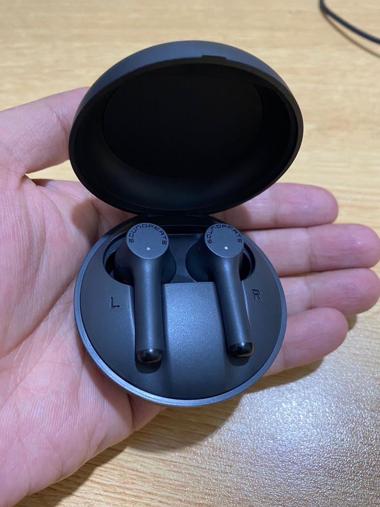 SoundPEATS Mac True Wireless Earbuds, IPX7 Waterproof Bluetooth Headphones, Sports Earphones with Superior Sound, 60 Hrs Playtime, Touch Control, USB-C Charge, Single/Twin Mode, Mini Size (0.12oz) - Black - AMT - Customer Photo From Abdul Hadi