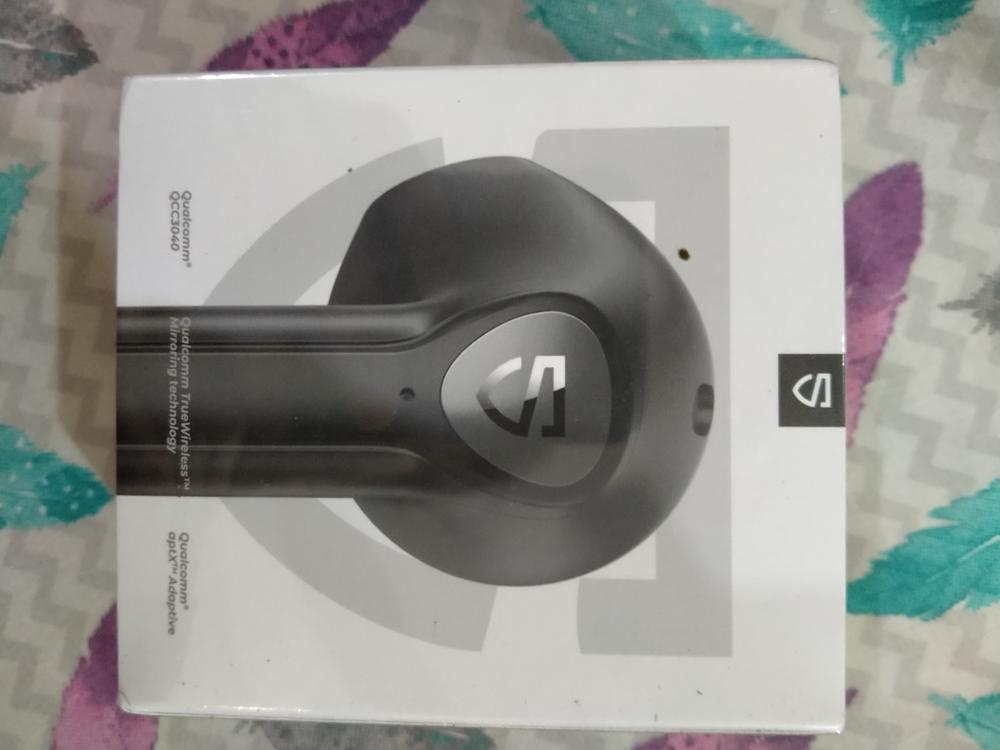 SoundPEATS True Air 2 Plus Wireless Earbuds Qualcomm QCC3040 Bluetooth 5.2 Headphones Wireless Earphones with aptX-Adaptive, TrueWireless Mirroring, 4-Mic and CVC Noise Cancellation, Total 25 Hours - Black - Customer Photo From JAWERIA JAWED