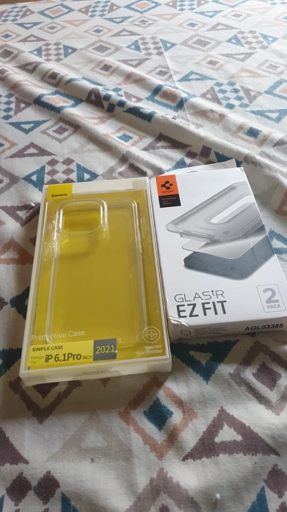Apple iPhone 13 / 13 Pro EZ Fit Screen Protector Case Friendly by Spigen - 2 PACK - AGL03385 - Customer Photo From Haider Hayat
