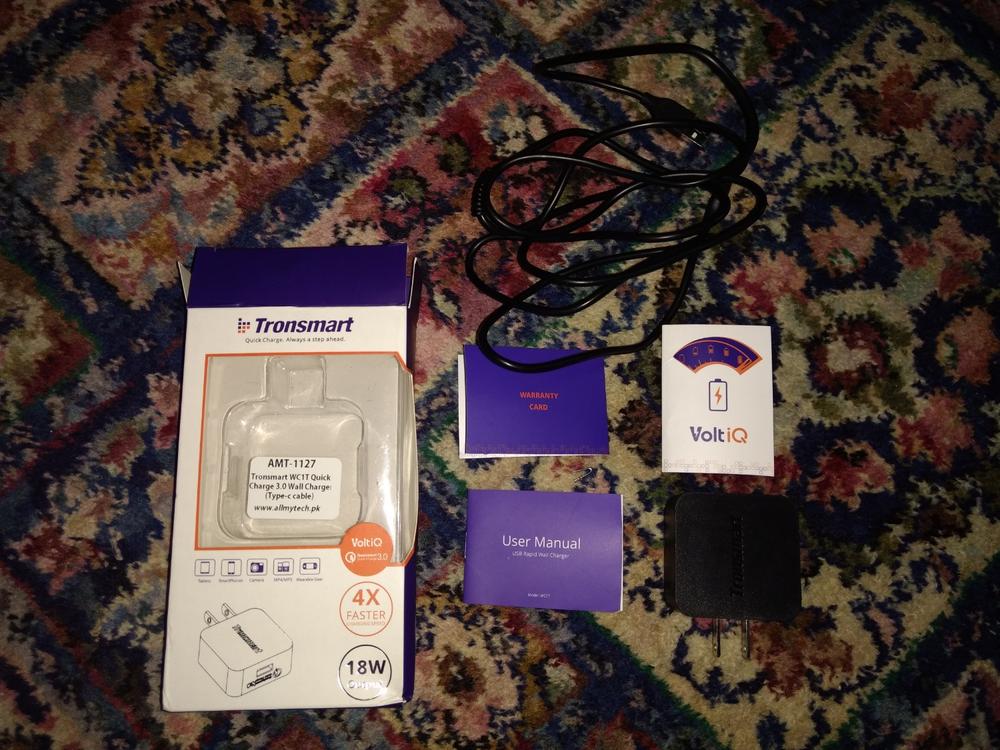 Tronsmart 1 Port Wall Qualcomm 3.0 Certified Rapid Charger - WC1T - US Plug - Customer Photo From Muhammad I.