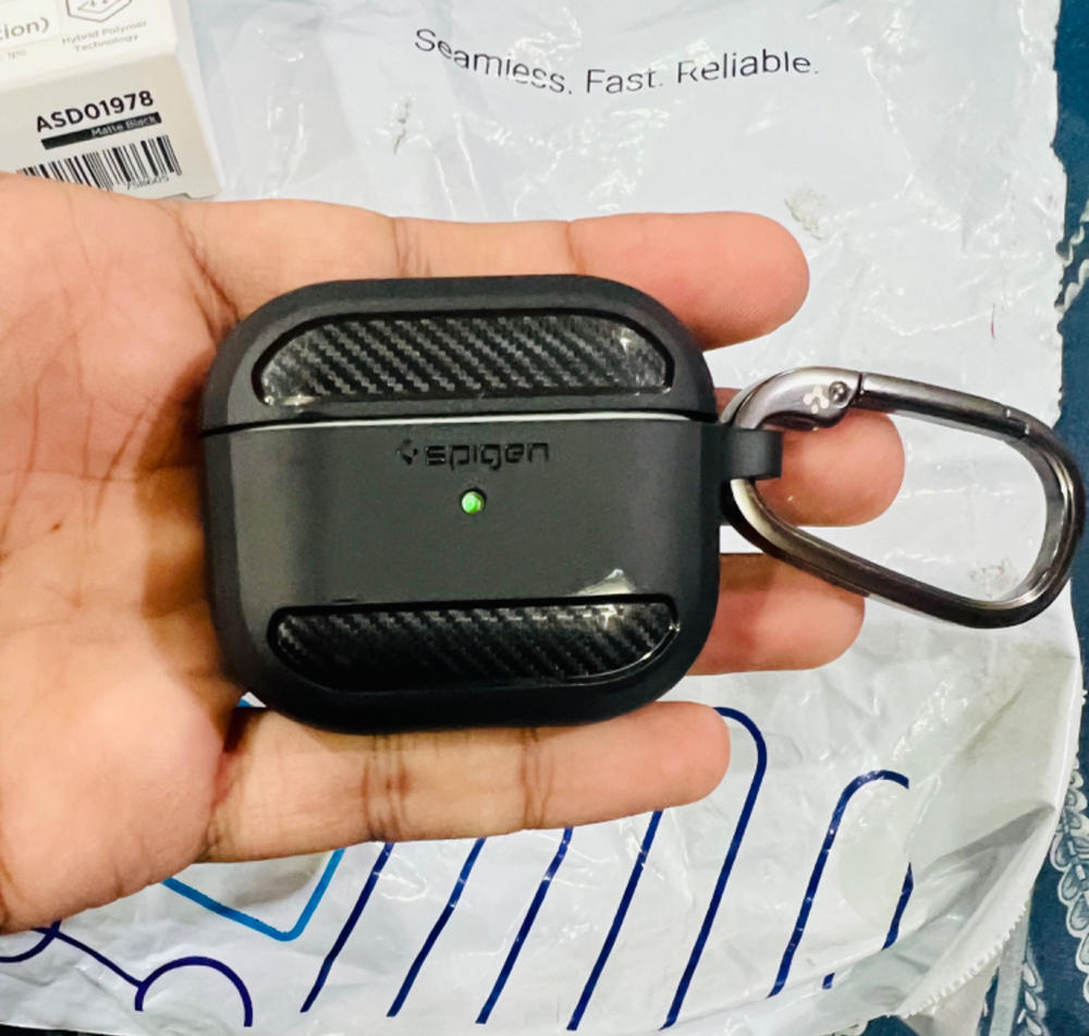 Apple Airpods 3 Case Spigen Rugged Armor - Matte Black - ASD01978 - Customer Photo From Ch Muhammad Abdullah
