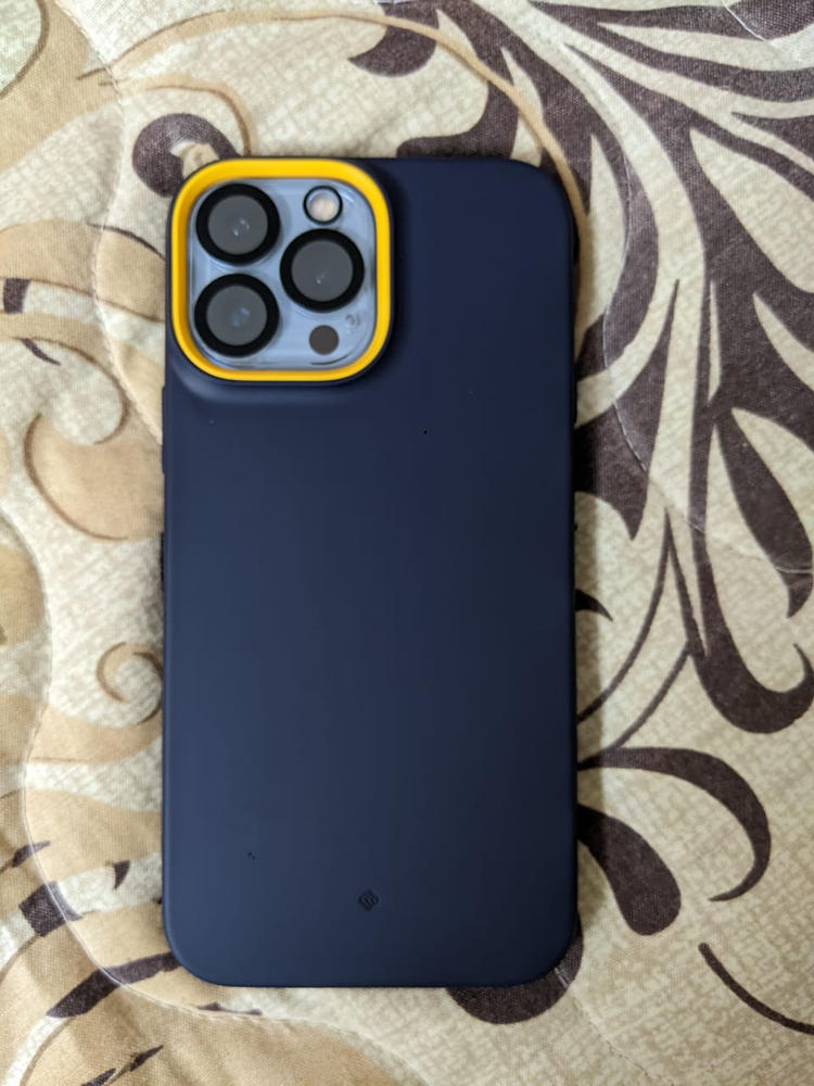 iPhone 13 Pro Max NanoPop Dual tone Liquid Silicone Case by Caseology - Blueberry Navy - ACS03488 - Customer Photo From Haris Nisar