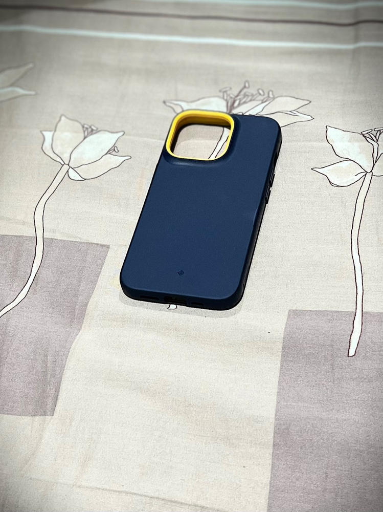 iPhone 13 Pro NanoPop Dual tone Liquid Silicone Case by Caseology - Blueberry Navy - ACS03505 - Customer Photo From Arsalan Usmani