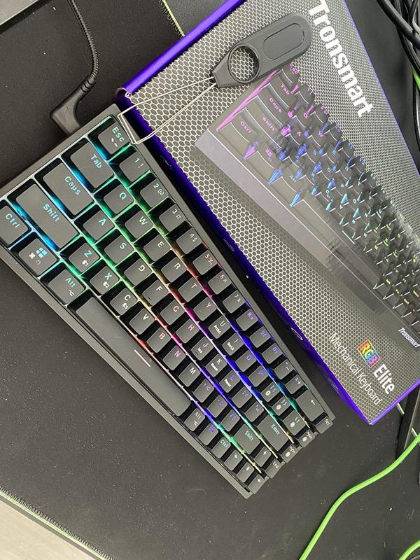 Tronsmart Elite Gaming Keyboard Mechanical Type Wireless 2.4 Ghz, Customized Blue Switches Designed for Smooth & Stable Use - Black - Customer Photo From Amazon Import