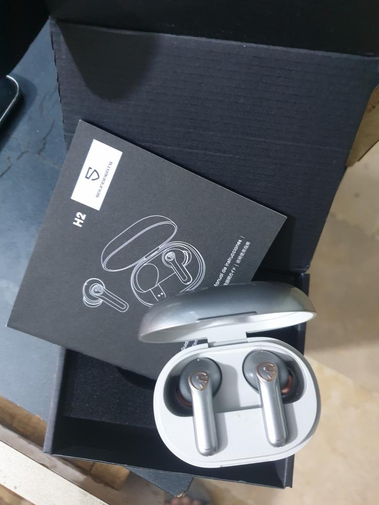 SoundPEATS H2  Hybrid Dual Driver Wireless Earbuds with aptX Adaptive, QCC3040 Bluetooth 5.2 Stereo Earphones with TrueWireless Mirroring, 4 Mics and CVC 8.0 Noise Cancellation, Game Mode, Total 20Hrs - AMT - Customer Photo From Harish 