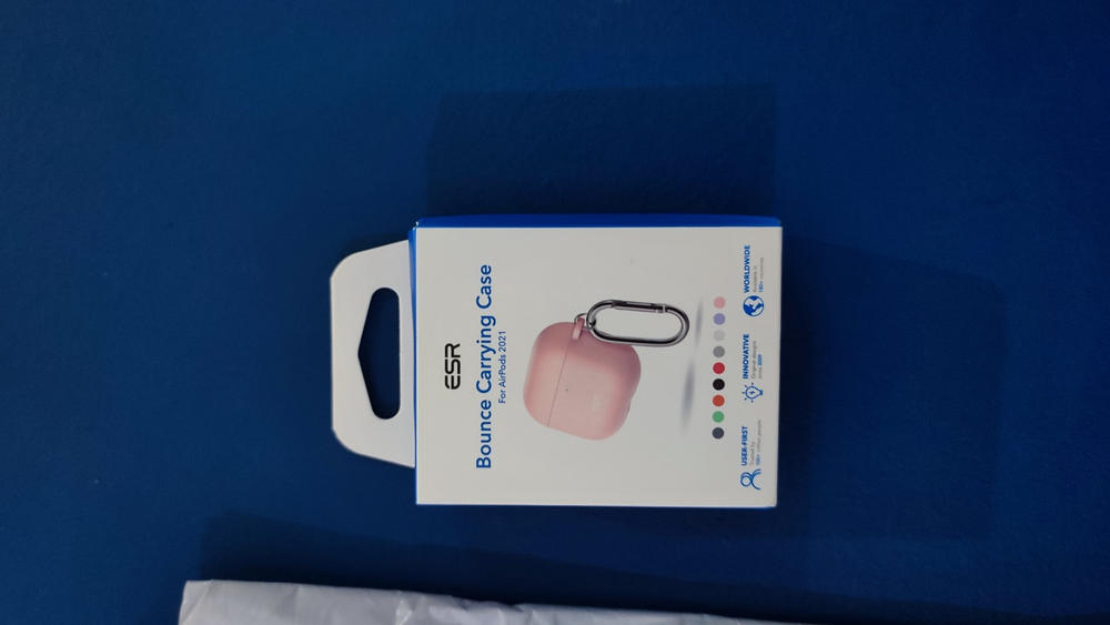 Airpods 3 Bounce Soft Case by ESR  Silicone Case, Hybrid Protective Case with Carabiner, Wireless Charging Compatible - Red - Customer Photo From Osama Nadvi