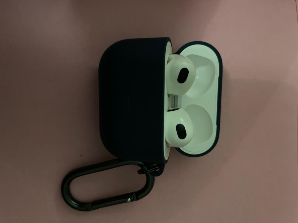 Airpods 3 MagSafe Halolock Soft Case by ESR  Silicone Case, Hybrid Protective Case with Carabiner, Wireless Charging MagSafe Compatible - Blue - Customer Photo From Aiman 