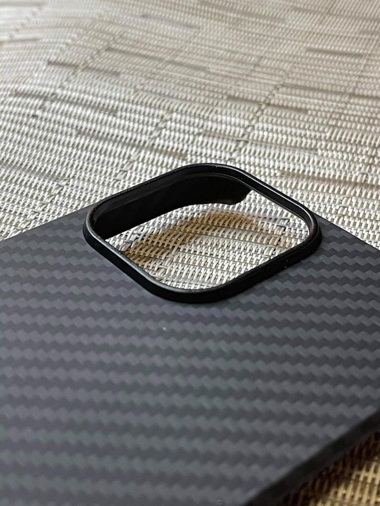 iPhone 13 Pro Max MagEZ Case 2 MagSafe Compatible Carbon Fiber Magnetic Case by PITAKA � Black / Grey Twill - Customer Photo From Amazon Import