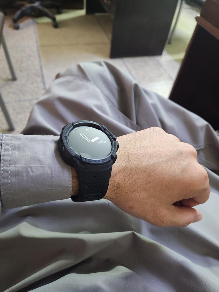 Galaxy Watch 5 / Galaxy Watch 4 Band & Case for 44 mm Rugged Armor Pro - ACS05394 / ACS03164 - Matte Black - Customer Photo From Sajid Hassan Moosa