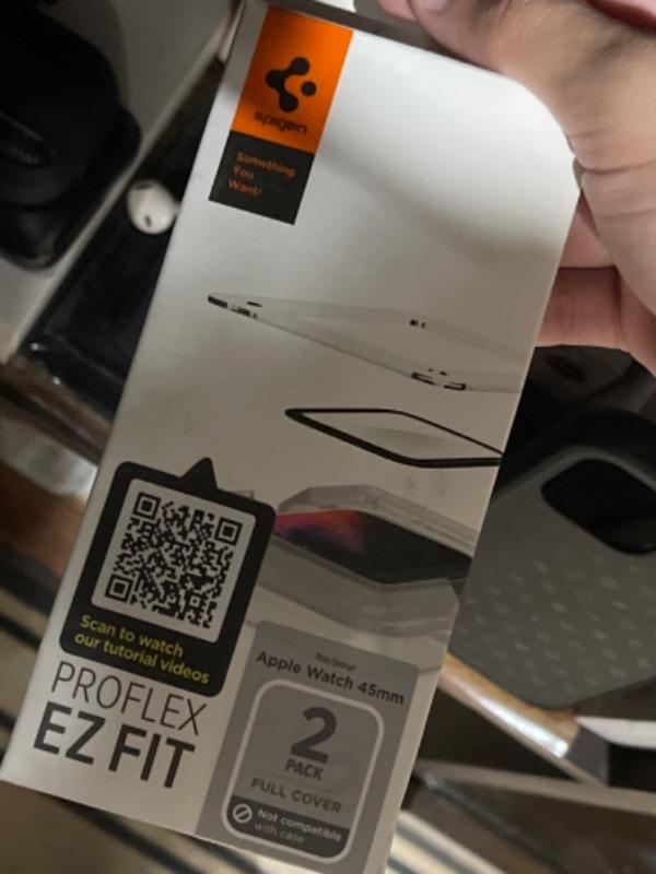 Apple Watch Screen Protector ProFlex by Spigen for 45mm Model Series 7 with Auto Alignment Kit - Clear - 2 PACK - AFL04051 - Customer Photo From Zain Khan