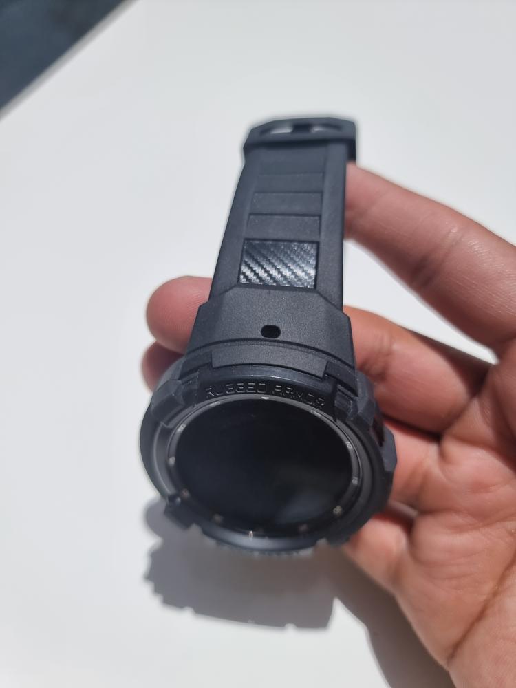 Galaxy Watch 4 Classic Band & Case for 46 mm Rugged Armor Pro - ACS03832 - Matte Black - Customer Photo From Hammad Asif