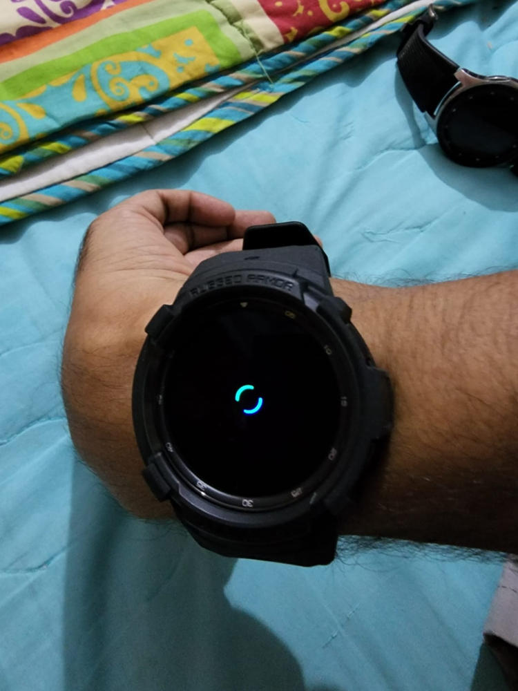Galaxy Watch 4 Classic Band & Case for 46 mm Rugged Armor Pro - ACS03832 - Matte Black - Customer Photo From Muhammad Haris