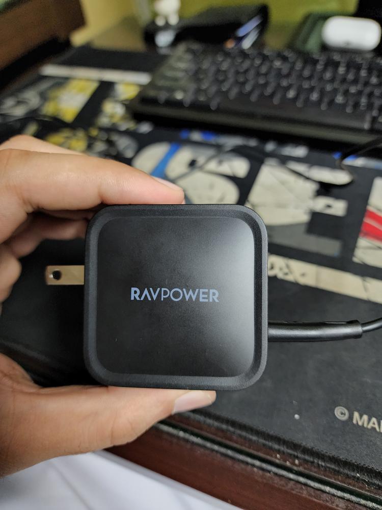 RAVpower PD Pioneer 65W GaN Tech USB C Wall Charger with USB C to USB C Cable - RP-PC133 - US Plug - Black - Customer Photo From Faisal