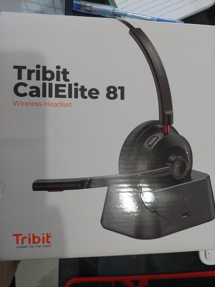 Tribit CallElite 81 Wireless Headset with Microphone, Tribit Bluetooth 5.0 Cell Phone Headphone Qualcomm QCC3020, AI Noise Canceling & CVC 8.0 for Home Office, Mute Button 50H Talk time, USB-A Dongle for PC - Customer Photo From Altaf Ur Rehman