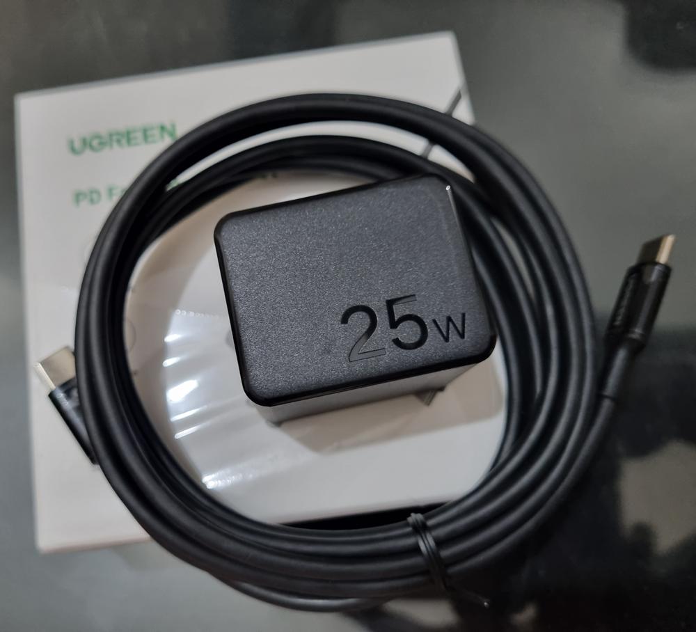 UGREEN 25W PD Wall Charger USB C Super Fast Charger with 6.6FT USB C to USB C Fast Charging Cable Compatible with Samsung Galaxy S22/S21/S21 Ultra/S10/Note 20/Note 10/Z Flip/Z Fold, iPad Mini 6 - 50576 - Customer Photo From Ahtsham Waseem