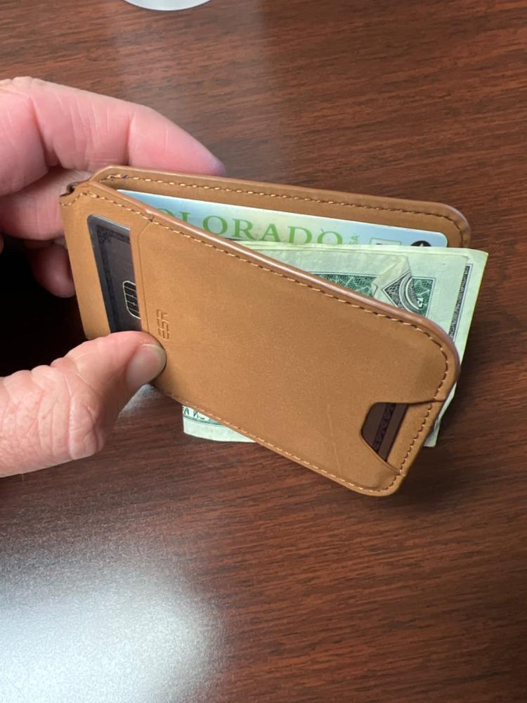 Magsafe Wallet & Stand by ESR made from Vegan Leather by ESR � Black Sheepskin Leather - Customer Photo From Amazon Import