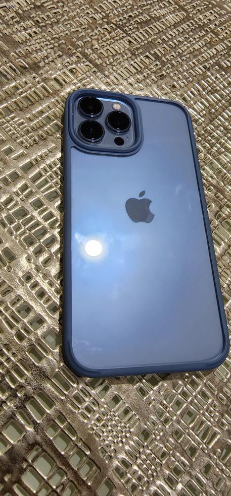 Apple iPhone 13 Pro Max Ultra Hybrid TPU + PC Case by Spigen - ACS04131 - Sierra Blue - Customer Photo From Syed Umar Gilani
