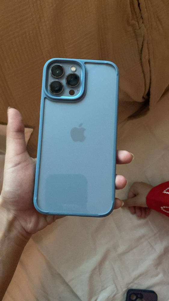 Apple iPhone 13 Pro Max Ultra Hybrid TPU + PC Case by Spigen - ACS04131 - Sierra Blue - Customer Photo From Sana Nadeem 