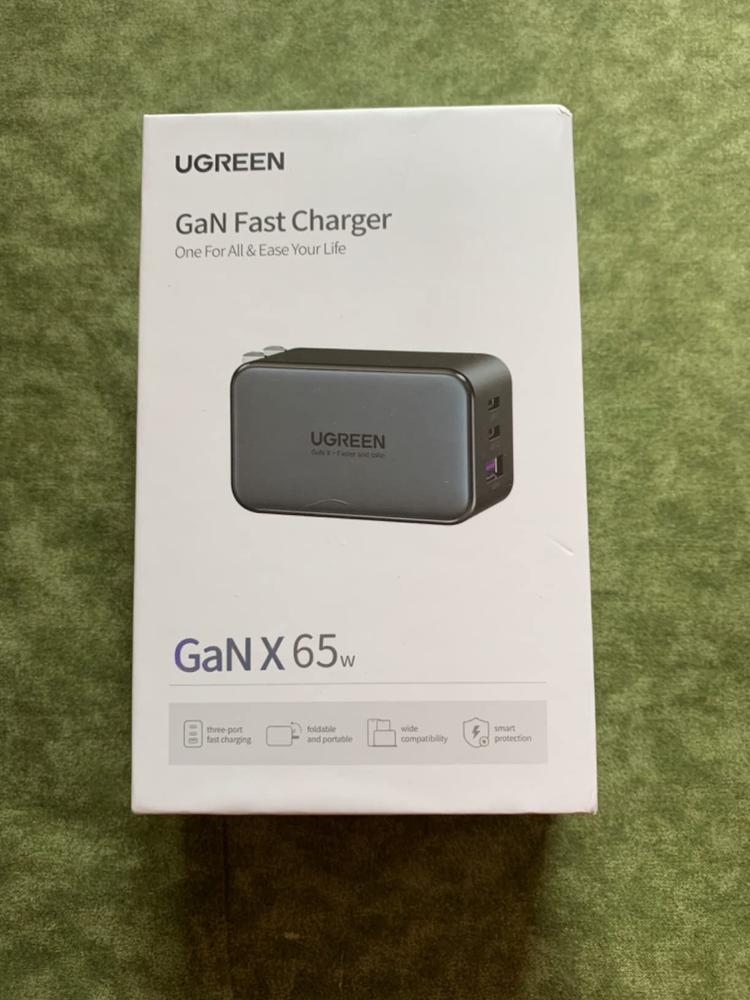 UGREEN Nexode 65W USB C Charger � 3 Ports GaN Charger PD USB C Fast Charger Power Adapter Foldable Compatible with MacBook Pro/Air, Dell XPS, iPhone 13 Pro Max, iPad Pro, Galaxy S22, Pixel, Steam Deck � 10334 � US Foldable Plug - Customer Photo From Amazon Import