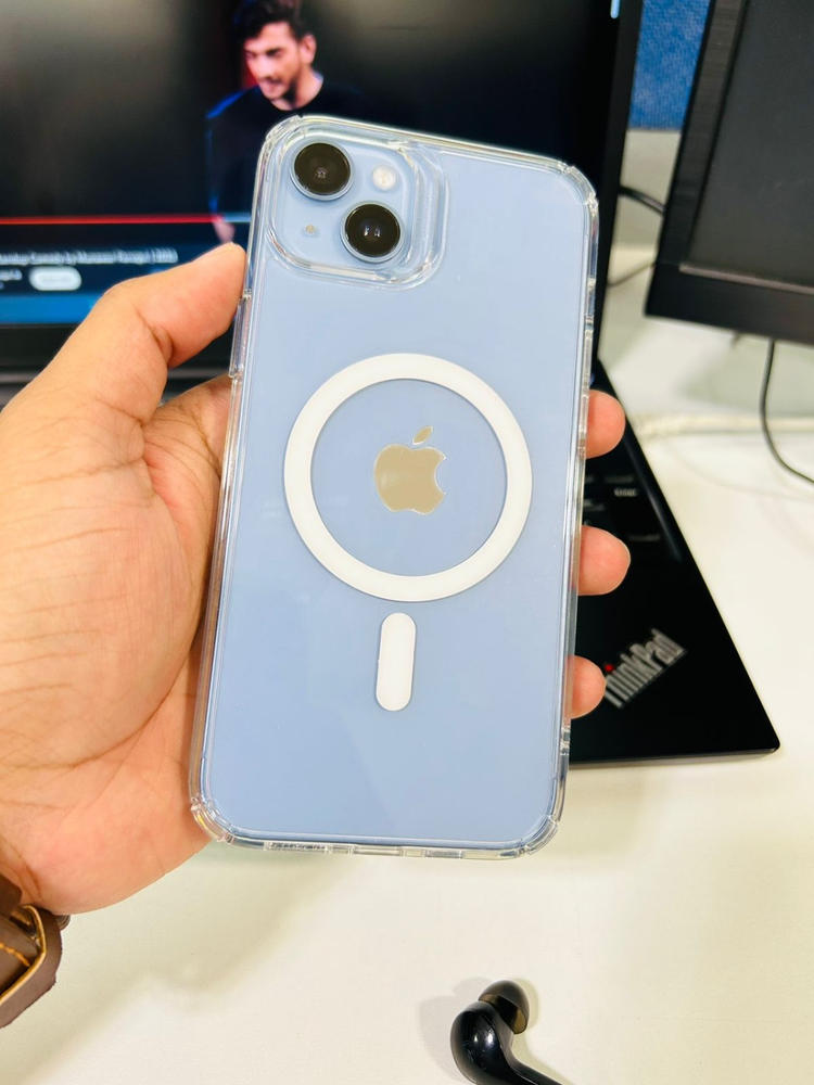 Apple iPhone 14 Plus Krystec Case with Halolock Ultra-Yellowing Resistant with Shockproof Military-Grade Protection and Polycarbonate Buttons - Clear - Customer Photo From Muhammad Uzair