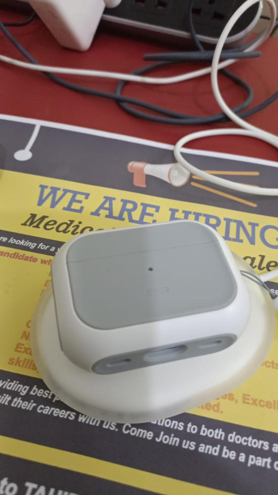 AirPods Pro 2022 Orbit Hybrid Case by ESR Magsafe Ready -  White - Customer Photo From Tahir 