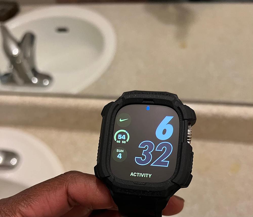 Apple Watch Ultra Rugged Armor Pro Case by Spigen for 49mm � Matte Black � ACS05460 - Customer Photo From Amazon Import