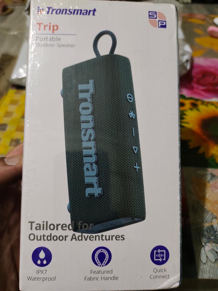 Tronsmart Trip Portable Bluetooth Speaker with 10W Output, Bluetooth 5.3, IPX7 Waterproof, 20H Playtime, Built-in Mic - Blue - Customer Photo From Aamir
