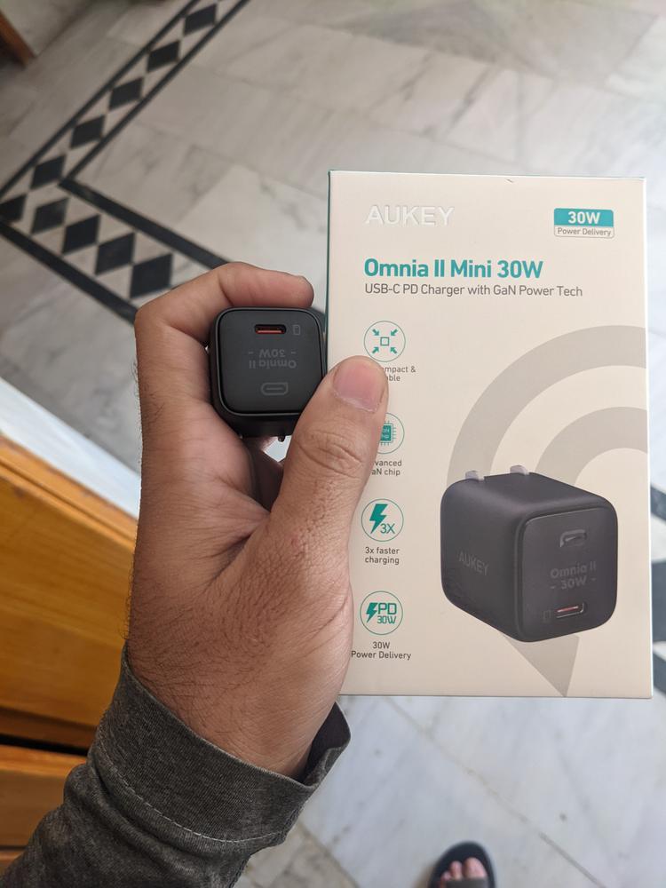 Aukey Omnia Mini 30W USB-C PD Charger with GaN Power Tech with PPS Support for Samsung Super Fast Charging - PA-B1L - Customer Photo From Muhammad ismail