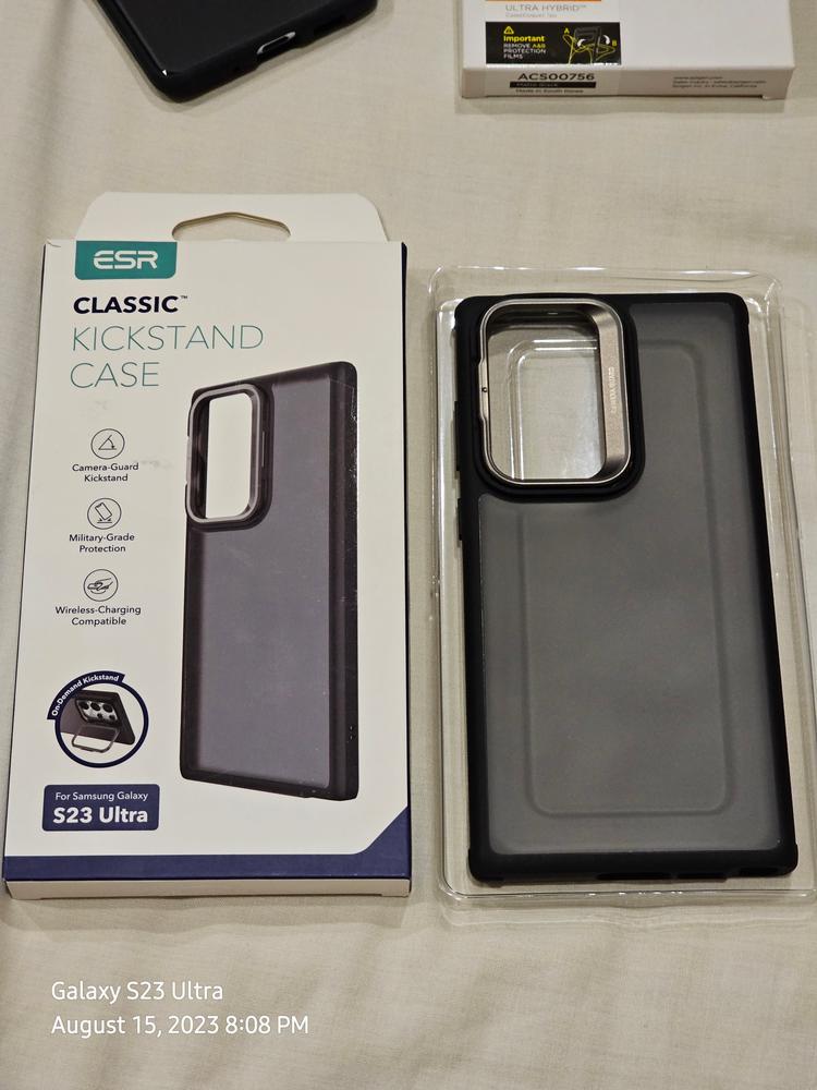 Galaxy S23 Ultra Classic Kickstand Case with Kickstand by ESR – Frosted Black - Customer Photo From Fahad
