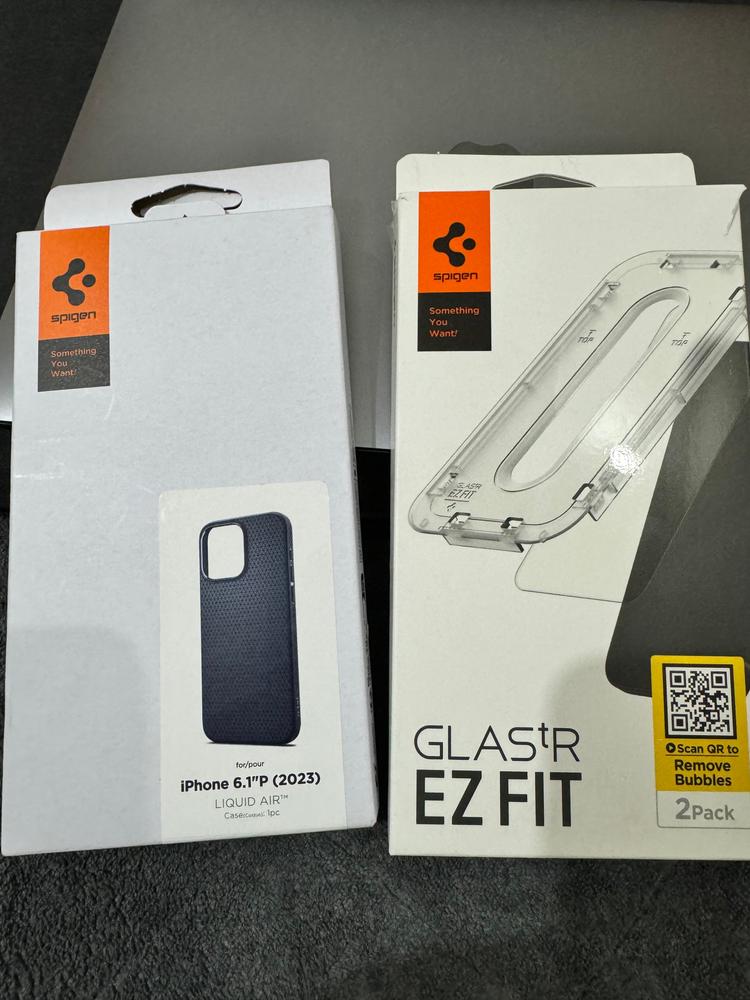 Apple iPhone 15 Pro EZ Fit Screen Protector Case Friendly by Spigen - Sensor Protection - 2 PACK - AGL06892 - Customer Photo From Arslan
