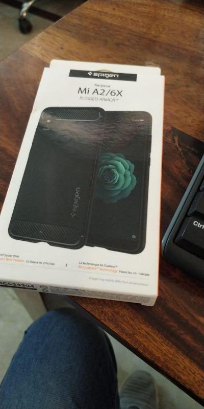 Mi A2 Rugged Armor Black by Spigen S13CS24394 � also for Mi 6X - Customer Photo From Amazon Imports