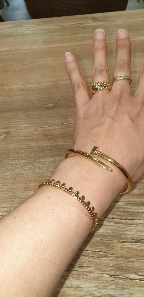 Bangle Clou - Or - Customer Photo From Laura S