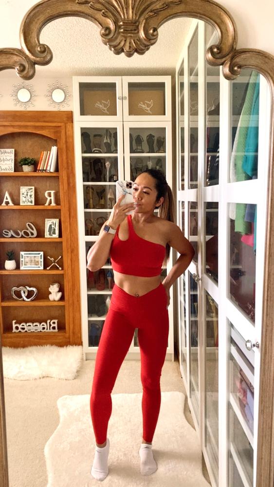 V Active Leggings | Scarlet Red | Bombshell Sportswear