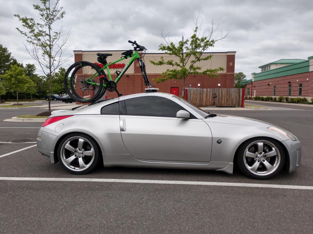 350z bike roof online rack