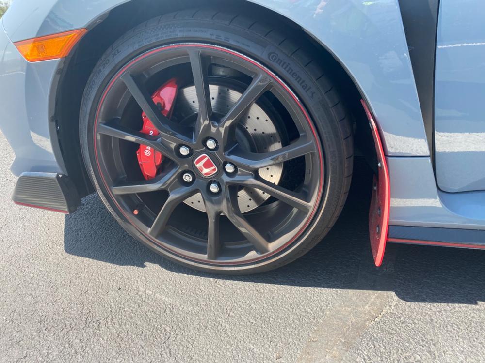 Rally Armor Mud Flaps For Honda 2017-2019 Civic Type R Dark Grey Logo