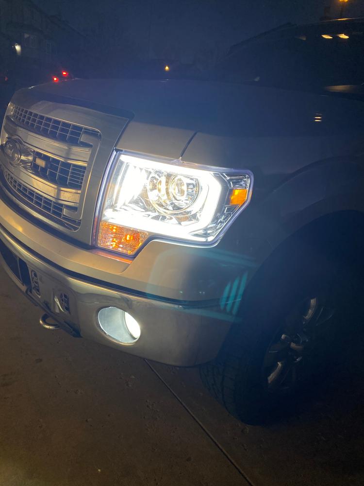 Spec-D Projector Headlights Ford F150 (2009-2014) w/ Triple Bar