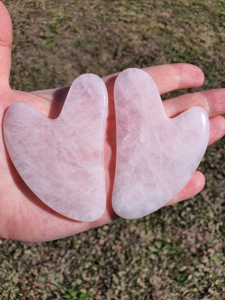 Genuine Rose Quartz Gua Sha Facial Sculpting Tool Small Business