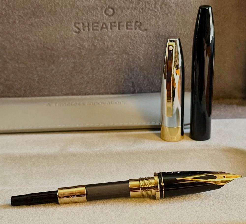 Sheaffer Legacy Fountain Pen - Black & Chrome Cap with 14K Gold