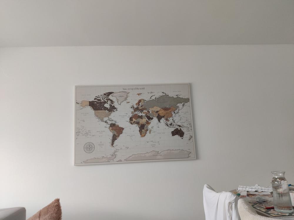 Push Pin World Map - Safari (Detailed) - Customer Photo From Erwin Verschuuren