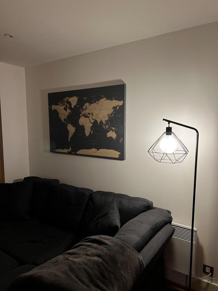 Push Pin World Map - Black Canyon (Detailed) - Customer Photo From Tom Birch