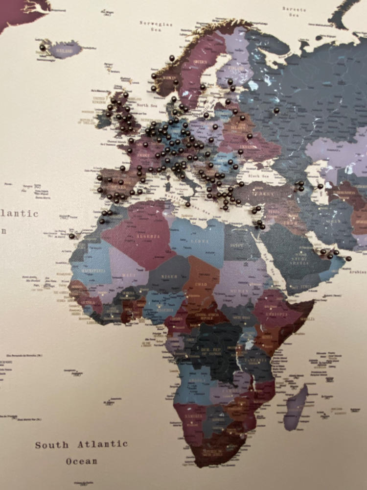 Push Pin World Map - Grapes (Detailed) - Customer Photo From Patrick van der Ploeg