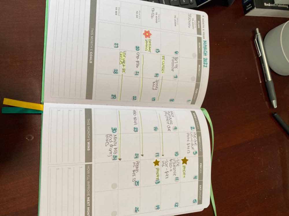 Undated Weekly Planner - Plan & Stay On Top of Your Goals - Customer Photo From Stephanie Cabrera