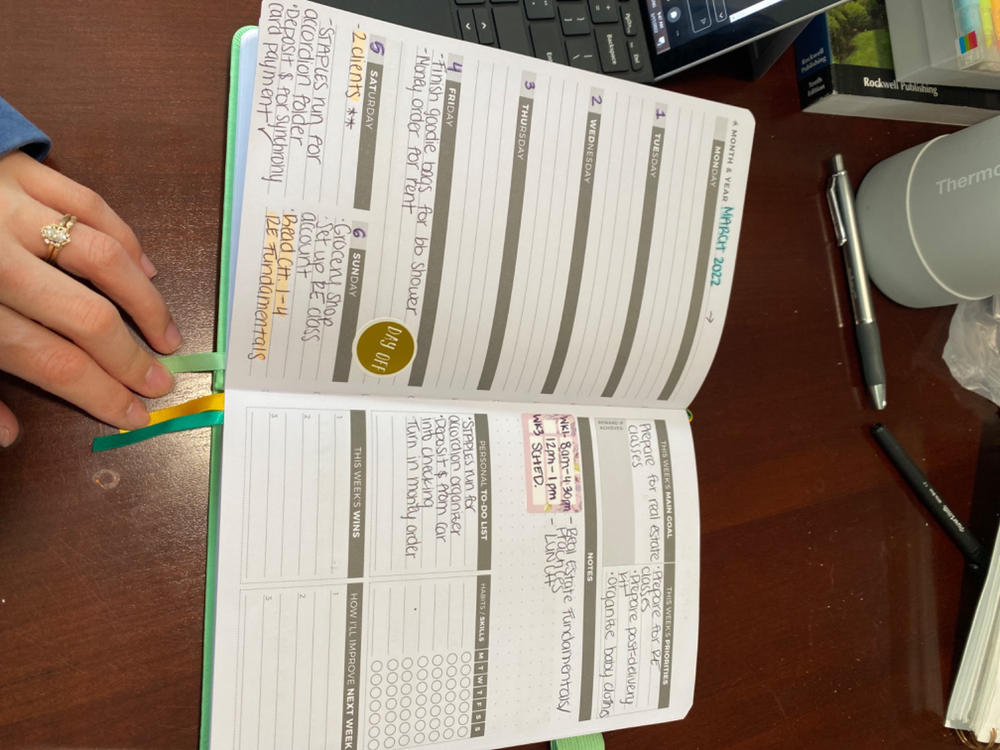 Undated Weekly Planner - Plan & Stay On Top of Your Goals - Customer Photo From Stephanie Cabrera