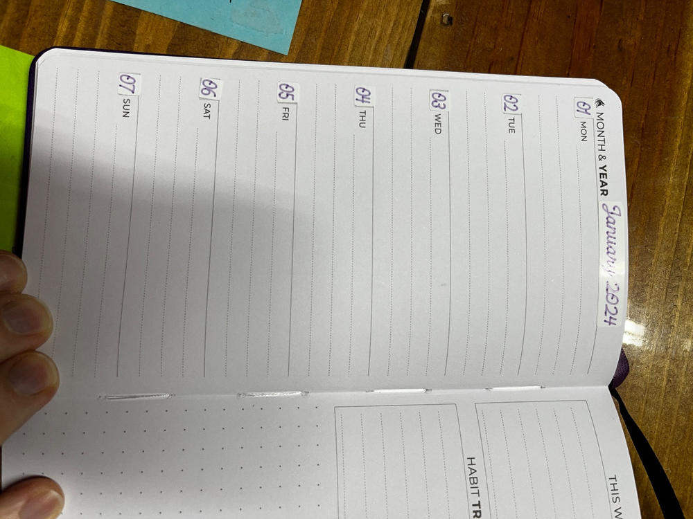 Pocket Weekly Planner - All Of Your Goals in One Pocket - Customer Photo From Michele Eskew