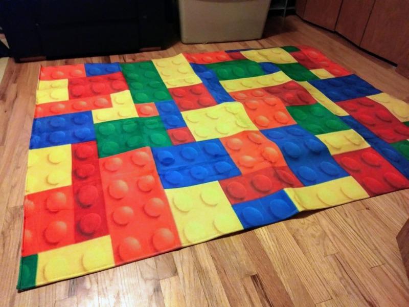 Colorful Kids Lego Print Area Rug Floor Mat Decorzee