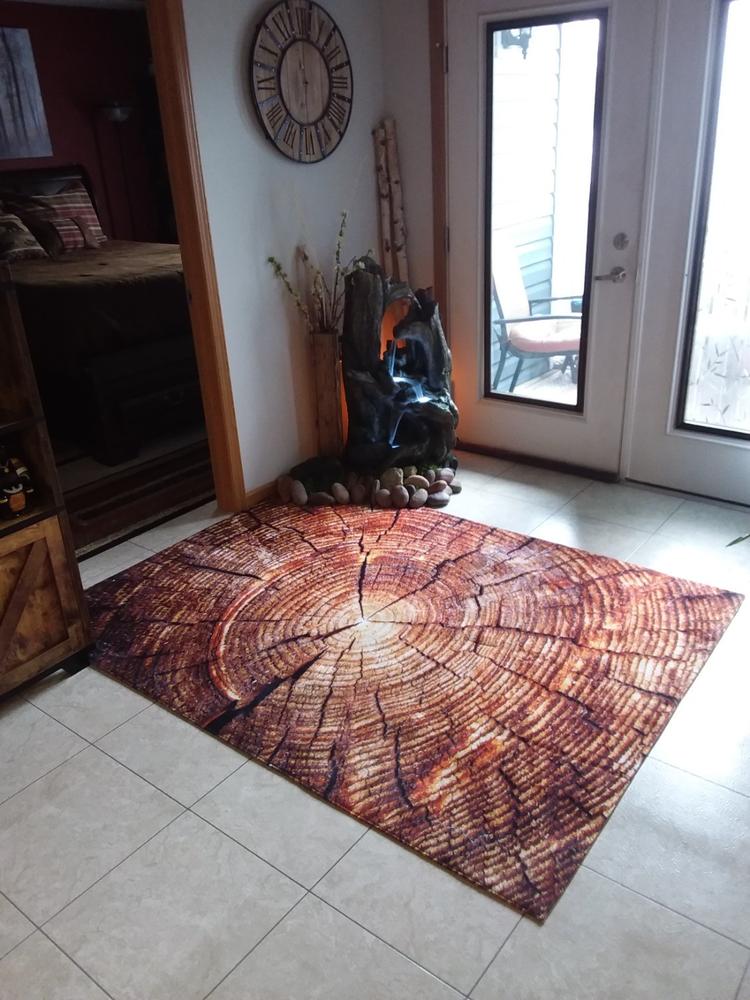 Rustic Wood Board Print Area Rug Floor Mat - Customer Photo From Ron Grainger