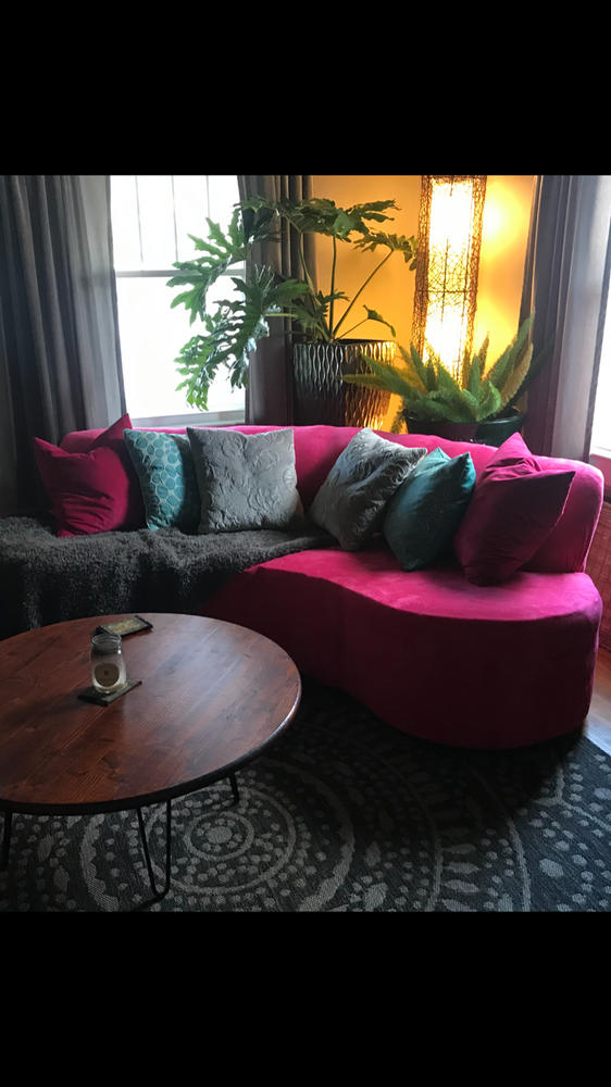 Solid-Color Plush Velvet Elastic Sofa Couch Cover - Customer Photo From Anonymous