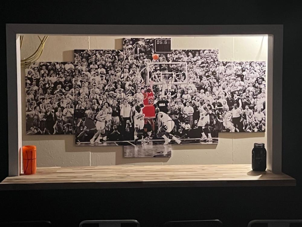 5-Piece Black & White Michael Jordan Shot Canvas Wall Art - Customer Photo From Anonymous
