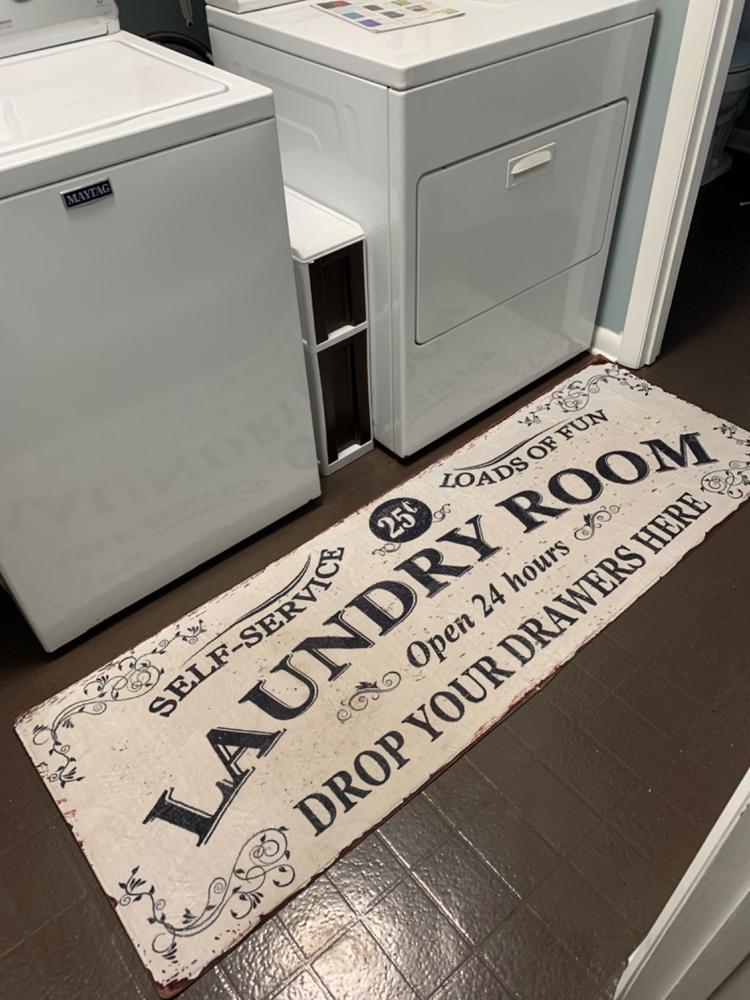 Vintage Laundry Room Sign Door Mat / Floor Runner - Customer Photo From Anonymous