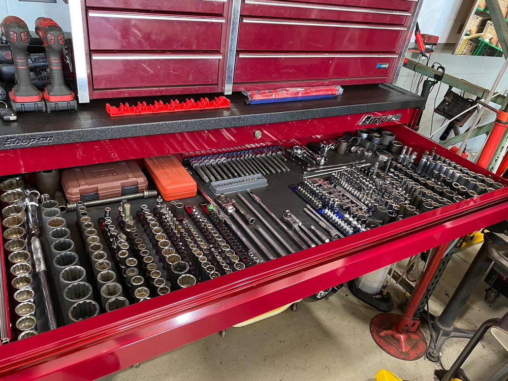 Aluminum Socket Organizer Rails With Rubber End Caps - Customer Photo From Tim Hultquist 